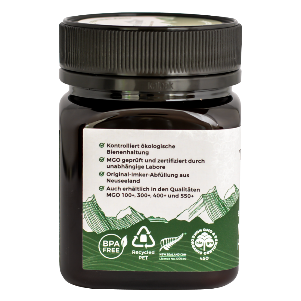 Mjaltë Manuka MGO™ 250+ BIO