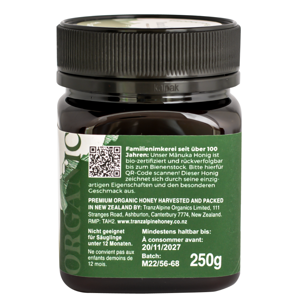 Mjaltë Manuka MGO™ 250+ BIO