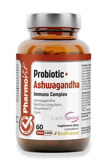 Probiotik + Ashwagandha kompleksi imunitar 60 cps - pa Gluten